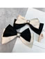 Fashion Rice On Top And Black On The Bottom Fabric Pearl Square Buckle Bow Hair Clip