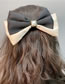 Fashion Rice On Top And Black On The Bottom Fabric Pearl Square Buckle Bow Hair Clip