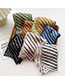 Fashion 6 Pleated Stripes Green Striped Long Pleated Scarf