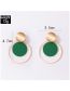 Fashion Green Alloy Geometric Stud Earrings