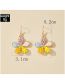 Fashion 14983 Alloy Rice Bead Flower Stud Earrings