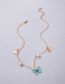 Fashion Gold Color Alloy Drip Butterfly Necklace