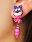Fashion 12# Soft Pottery Cat Stud Earrings