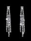 Fashion Silver Geometric Rhinestone Pearl Stud Earrings Ring Necklace Set