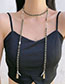 Fashion Gold Alloy Geometric Chain Leather Woven Glasses Chain