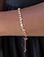 Fashion Aquamarine In March Alloy Set Zirconium Pull Bracelet