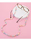Fashion Yellow Oval Acrylic Colored Chain Glasses Chain