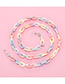 Fashion Pink Oval Acrylic Colored Chain Glasses Chain