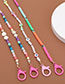 Fashion Colored Round Eyes Acrylic Eye Colored Soft Ceramic Glasses Chain