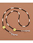 Fashion Black And White With Smiley Face Geometric Beaded Smiley Glasses Chain