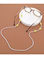 Fashion White With Smiley Face Geometric Beaded Smiley Glasses Chain