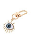 Fashion Diamond Green Eye Alloy Geometric Eye Keychain