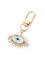 Fashion Crystal Blue Eyes Alloy Set Crystal Eye Keychain