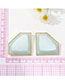 Fashion Green Resin Faceted Sequin Stud Earrings