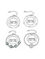 Fashion Silver Alloy Geometric Flower Bracelet Set