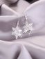 Fashion Silver Suit Alloy Diamond Snowflake Stud Necklace Set
