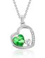 Fashion Sapphire Alloy Set Heart Zirconium Necklace