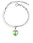 Fashion Fruit Green Alloy Set Heart Diamond Bracelet
