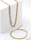 Fashion Suit Titanium Diamond Claw Chain Splicing Chain Bracelet Necklace Set