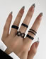 Fashion 1# Alloy Pentagram Beaded Geometric Ring Set