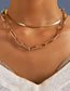 Fashion 4# Alloy Snake Bone Chain Double Layer Necklace