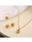 Fashion 1# Alloy Geometric Twisted Round Stud Earrings Necklace Ring Set