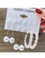 Fashion Gold Alloy Pearl Beaded Earring Set