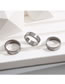 Fashion 5# Alloy Geometric Engraving Ring