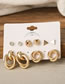 Fashion 4# Geometric Hoop Stud Earrings Set