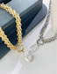 Fashion Gold Alloy Shaped Pearl Chain Necklace
