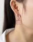 Fashion Black Pure Copper Square Transparent Crystal Stud Earrings
