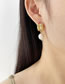 Fashion Big And Small Beads Shaped Pearl Stud Earrings