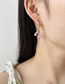Fashion White Bronze Zirconium Butterfly Stud Earrings