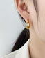 Fashion Silver Bronze Zirconium Heart Circle Earrings