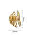 Fashion Gold Solid Copper Diamond Geometric Open Ring
