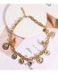 Fashion Gold Alloy Geometric Sun Chain Double Necklace