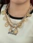 Fashion Gold Alloy Geometric Sun Chain Double Necklace