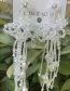 Fashion White Crystal Braided Flower Earrings