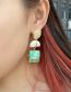 Fashion Color Irregular Color Head Stitching Earrings