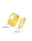 Fashion Yellow Frosted Painted Heart Open Ring Set