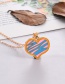 Fashion Color-3 Alloy Drip Oil Contrast Color Heart Earrings