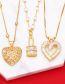 Fashion A Bronze Zirconium Heart Necklace