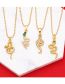 Fashion B Brass And Diamond Snake Necklace