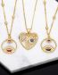 Fashion B Brass Diamond Heart Eye Necklace
