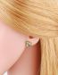 Fashion B Bronze Zirconium Geometric Stud Earrings