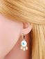 Fashion B Pure Copper Geometric Eye Earrings