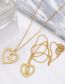Fashion A Brass Diamond Heart Serpent Necklace