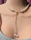 Fashion Creamy-white Pearl Beads Beaded Pull-up Necklace