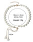 Fashion Creamy-white Pearl Beads Beaded Pull-up Necklace