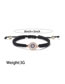 Fashion 10# Solid Copper Diamond Eye Cross Braided Bracelet